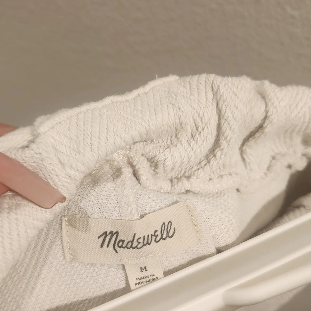 Madewell Cream Textured Pants - Picture 2 of 4
